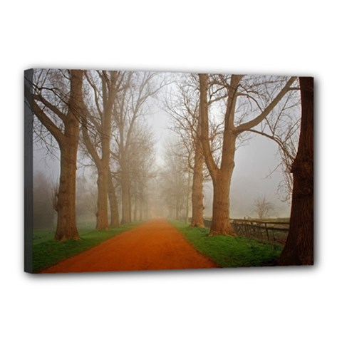Foggy Morning, Oxford 12  X 18  Framed Canvas Print by artposters