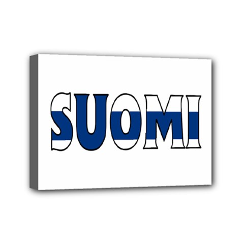 Finland Mini Canvas 7  X 5  (framed) by worldbanners