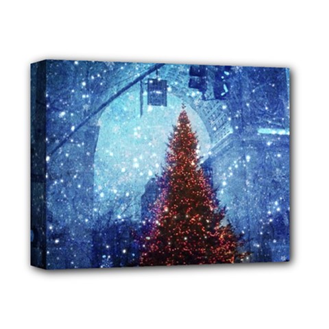 Elegant Winter Snow Flakes Gate Of Victory Paris France Deluxe Canvas 14  X 11  (framed) by chicelegantboutique