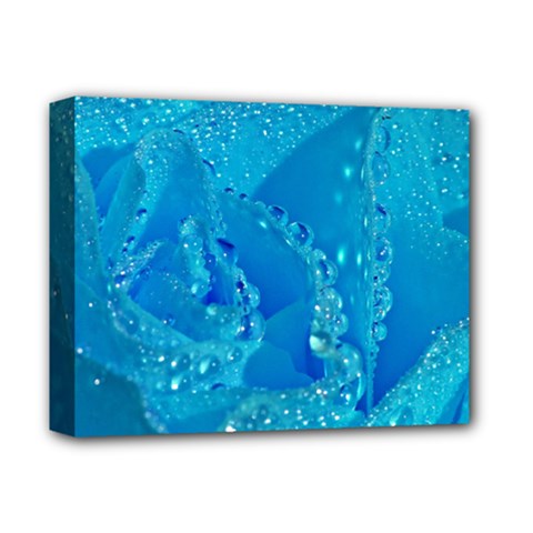 Blue Rose Deluxe Canvas 14  X 11  (framed) by Siebenhuehner