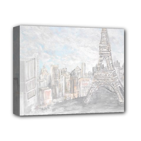 Eiffel Tower Paris Deluxe Canvas 14  X 11  (framed) by rokinronda