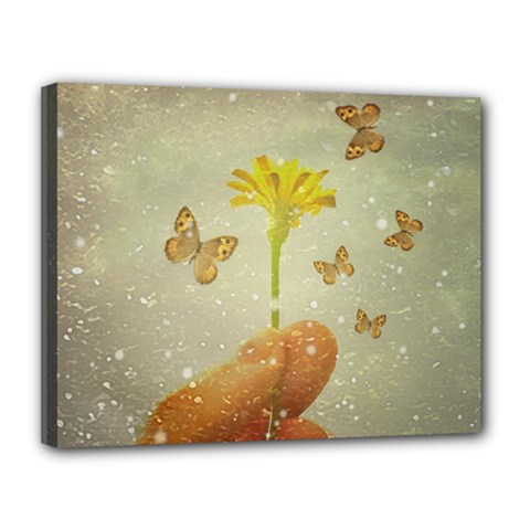 Butterflies Charmer Canvas 14  X 11  (framed) by dflcprints