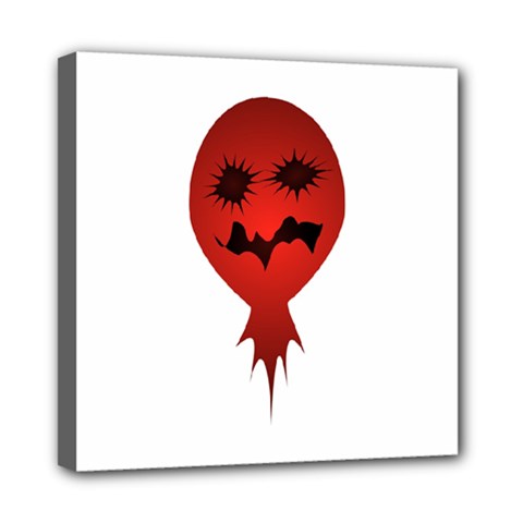 Evil Face Vector Illustration Mini Canvas 8  X 8  (framed) by dflcprints