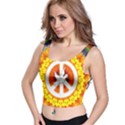 Psychedelic Peace Dove Mandala All Over Print Crop Top View1