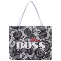 Like A Boss Blk&wht All Over Print Tiny Tote Bag by OCDesignss