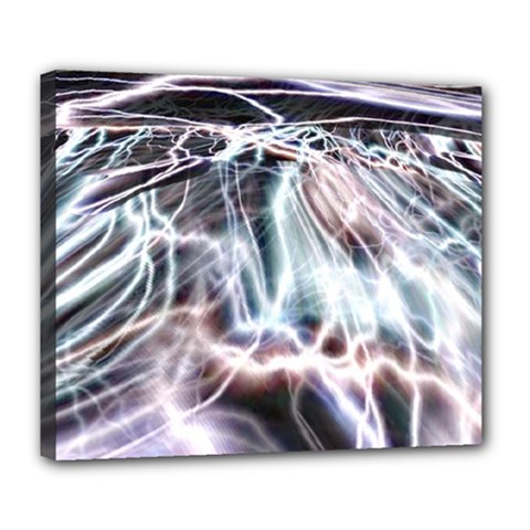 Solar Tide Deluxe Canvas 24  X 20  (framed) by icarusismartdesigns