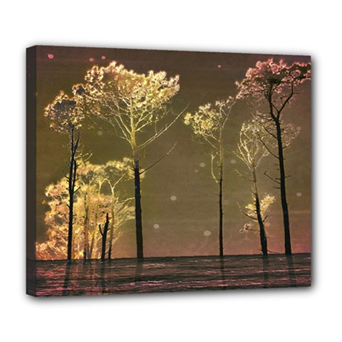Fantasy Landscape Deluxe Canvas 24  X 20  (framed) by dflcprints
