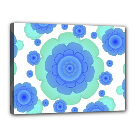 Retro Style Decorative Abstract Pattern Canvas 16  X 12  (framed) by dflcprints