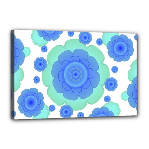 Retro Style Decorative Abstract Pattern Canvas 18  X 12  (framed) by dflcprints