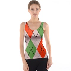 Argyle Pattern Abstract Design Tank Top by LalyLauraFLM