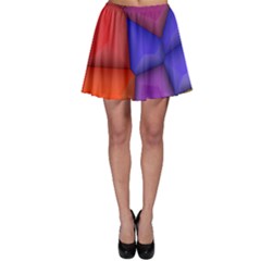 3d Colorful Shapes Skater Skirt by LalyLauraFLM