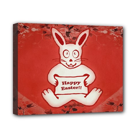 Cute Bunny Happy Easter Drawing Illustration Design Canvas 10  X 8  (framed) by dflcprints