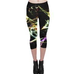 Futuristic Galaxy Dance  Capri Leggings  by dflcprintsclothing