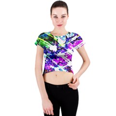 Officially Sexy Pink Floating Hearts Collection Crew Neck Crop Top by OfficiallySexy