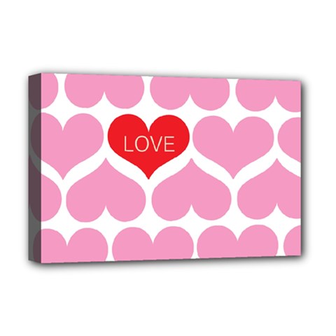 One Love Deluxe Canvas 18  X 12  (framed) by Kathrinlegg