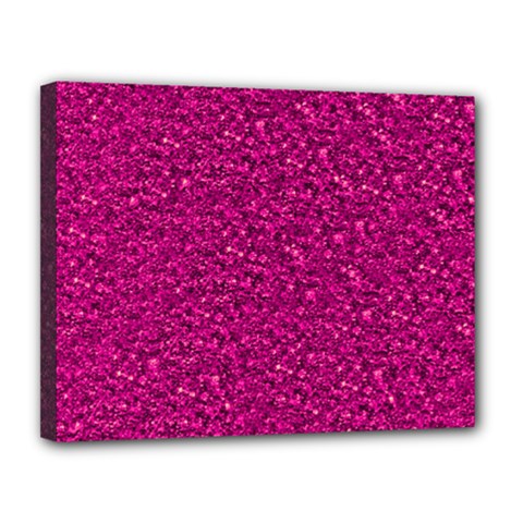 Sparkling Glitter Pink Canvas 14  X 11  by ImpressiveMoments