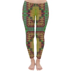 Tribal Shapes Pattern Winter Leggings by LalyLauraFLM