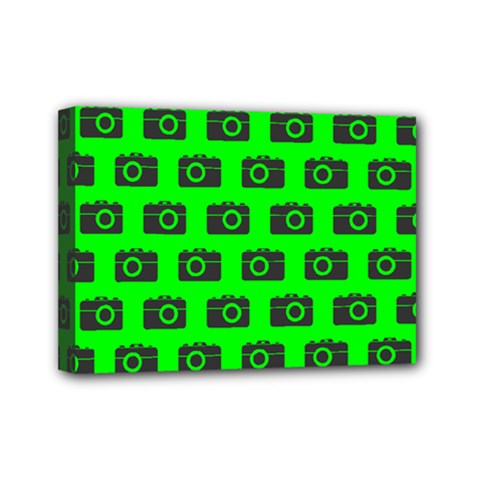 Modern Chic Vector Camera Illustration Pattern Mini Canvas 7  X 5  by GardenOfOphir