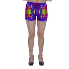 Abstract 6 Skinny Shorts by icarusismartdesigns