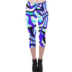 Ribbon Chaos Ocean Capri Leggings by ImpressiveMoments