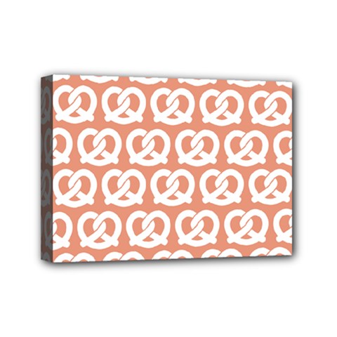 Salmon Pretzel Illustrations Pattern Mini Canvas 7  X 5  by GardenOfOphir