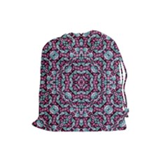 Luxury Grunge Digital Pattern Drawstring Pouches (large)  by dflcprints
