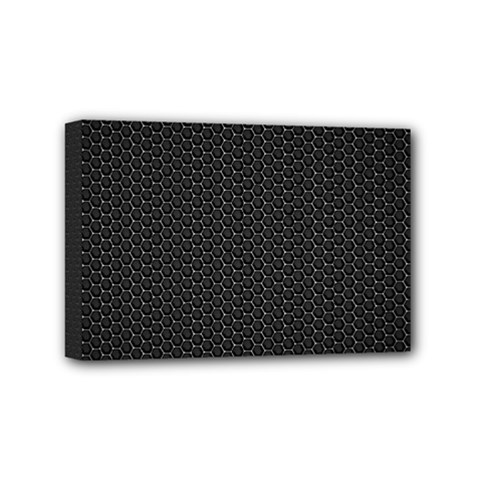 Black Honeycomb Mini Canvas 6  X 4 