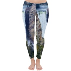 Yellowstone Waterfall Winter Leggings  by trendistuff