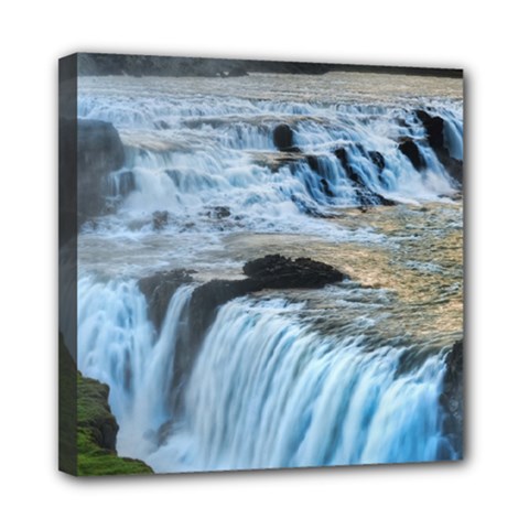Gullfoss Waterfalls 2 Mini Canvas 8  X 8  by trendistuff