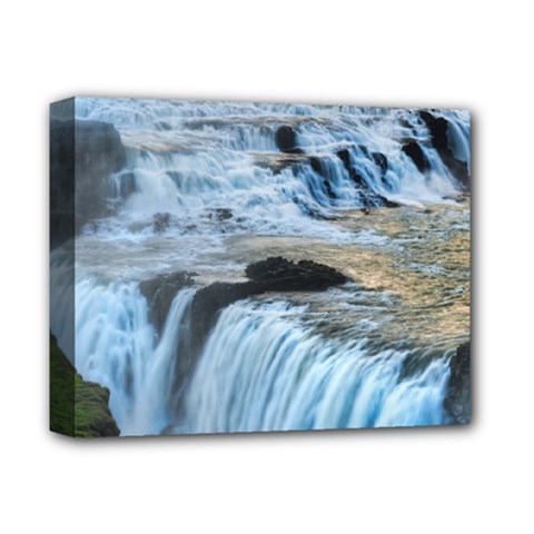 Gullfoss Waterfalls 2 Deluxe Canvas 14  X 11  by trendistuff