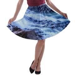 Gullfoss Waterfalls 1 A-line Skater Skirt by trendistuff