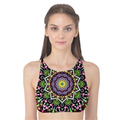 Psychedelic Leaves Mandala Tank Bikini Top by Zandiepants