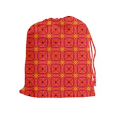 Peach Apricot Cinnamon Nutmeg Kitchen Modern Abstract Drawstring Pouches (extra Large) by DianeClancy