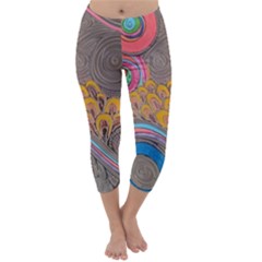 Rainbow Passion Capri Winter Leggings  by SugaPlumsEmporium