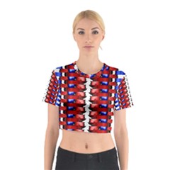 The Patriotic Flag Cotton Crop Top by SugaPlumsEmporium
