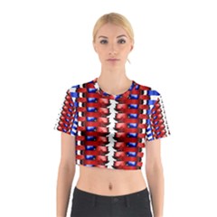 The Patriotic Flag Cotton Crop Top by SugaPlumsEmporium