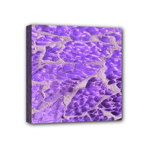 Festive Chic Purple Stone Glitter  Mini Canvas 4  X 4  by yoursparklingshop