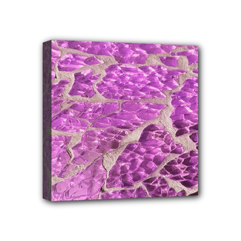 Festive Chic Pink Glitter Stone Mini Canvas 4  X 4  by yoursparklingshop