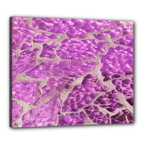 Festive Chic Pink Glitter Stone Canvas 24  X 20  by yoursparklingshop