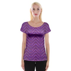 Grunge Chevron Style Print Women s Cap Sleeve Top by dflcprintsclothing