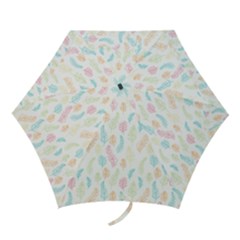 Whimsical Feather Pattern,fresh Colors, Mini Folding Umbrella by Zandiepants