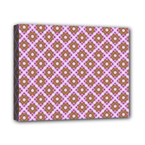 Crisscross Pastel Pink Yellow Canvas 10  X 8  by BrightVibesDesign