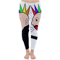 Punker  Winter Leggings  by Valentinaart