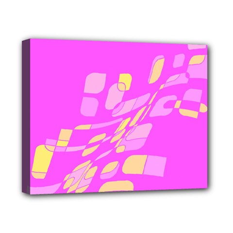 Pink Abstraction Canvas 10  X 8  by Valentinaart