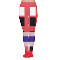 Red Abstraction Women s Tights by Valentinaart