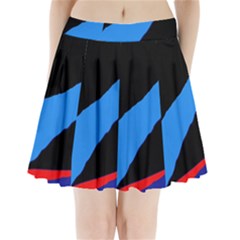 Colorful Abstraction Pleated Mini Mesh Skirt(p209) by Valentinaart