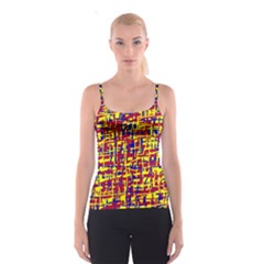 Red, Yellow And Blue Pattern Spaghetti Strap Top by Valentinaart