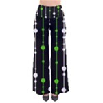 Green, white and black pattern Pants