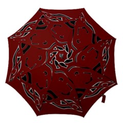 Decorative Abstract Art Hook Handle Umbrellas (large) by Valentinaart