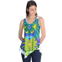 Peacock Tabby  Sleeveless Tunic by jbyrdyoga